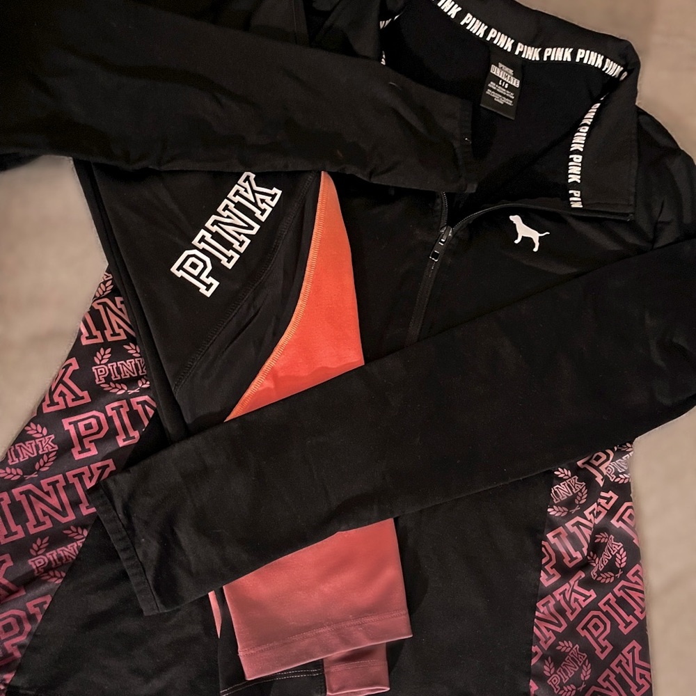EUC VS PINK LEGGING LOGO SET